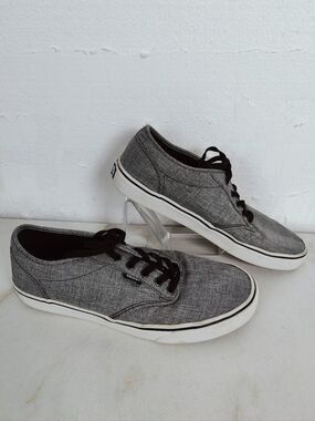 Vans Men's Atwood Gray Canvas Skate Sneakers, Sz 9.5